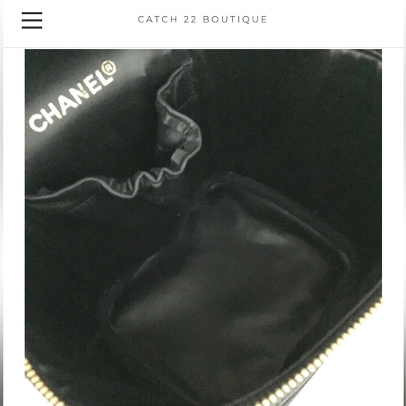 Chanel Black Caviar Top Handle Zip-Around Tall Vanity Bag - Picture 12 of 15